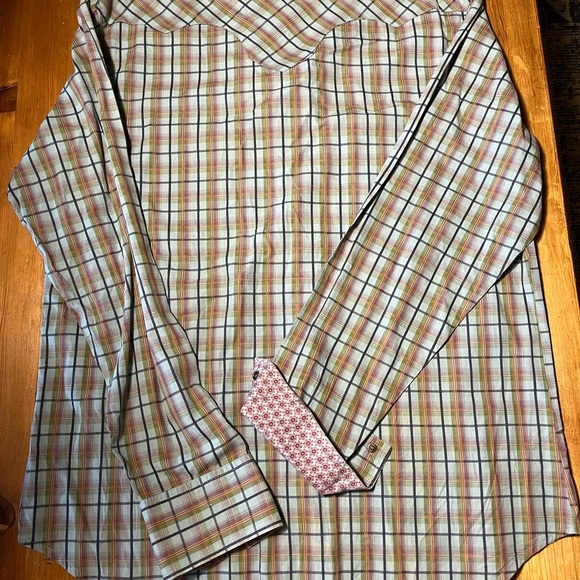 Wrangler Multicolor Plaid Button-Down Western shirt with Pearl Snaps size XL - Picture 5 of 6
